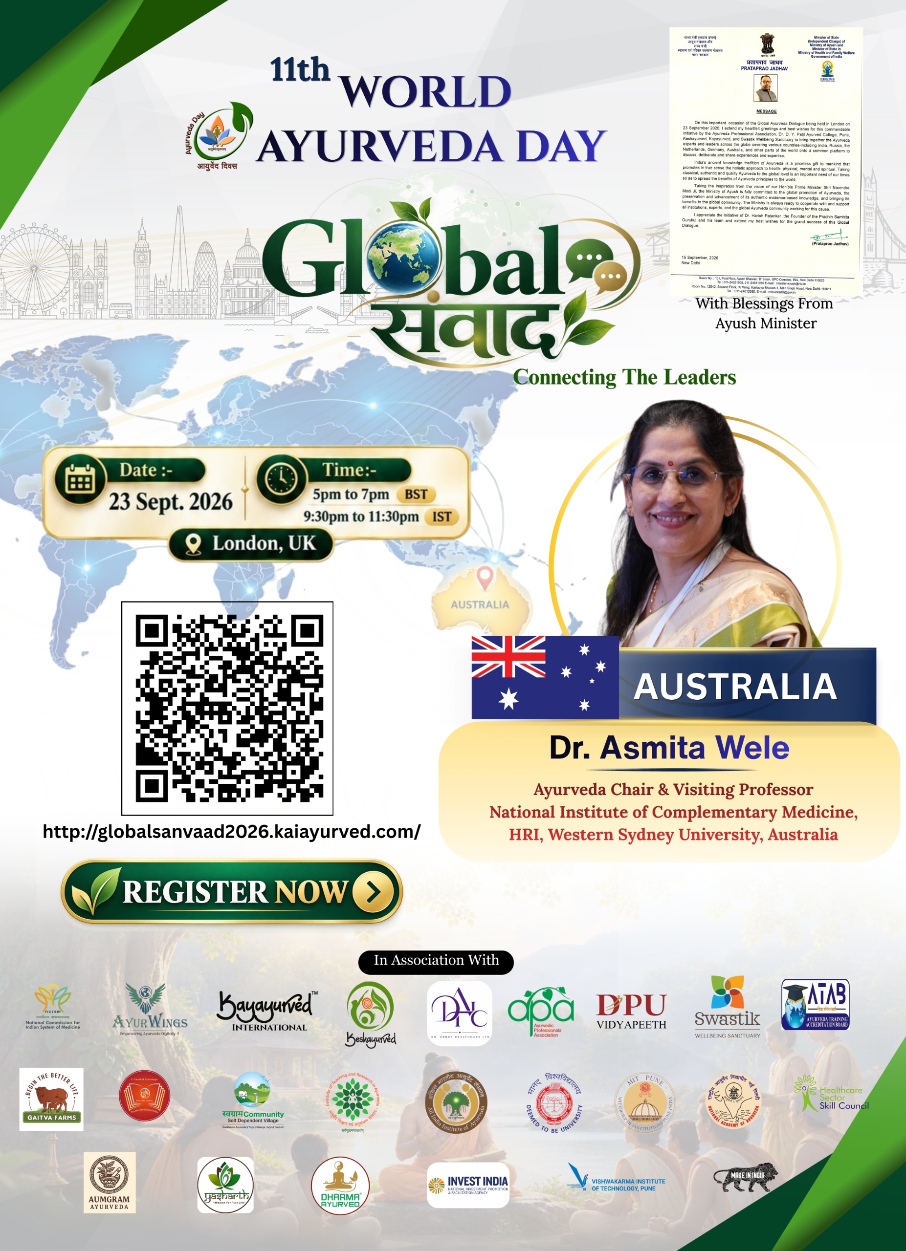 Dr. Asmita Wele — Ayurveda Chair & Visiting Professor, Western Sydney University, Australia